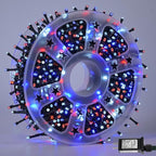 YEGUO 500LED 165ft 4th of July led Lights Outdoor Waterproof, Patriotic String Lights Plug in, Red White Blue led String Lights Indoor for 4th of July Memorial Day Independence Day Decor
