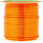 Mandala Crafts 22 Gauge Anodized Aluminum Craft Wire for Jewelry Making - 100 FT Colored Flexible Orange Wire - Bendable for Bonsai Armature Crafting Sculpting