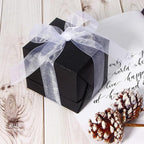 Ribbli White Sheer Organza Ribbon,1 Inches x Continuous 50 Yard Use for Gift Wrapping,Bouquet Wrapping,Wedding Decoration,All Crafting and Sewing