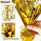 12 Pack Metallic Foil Spray Centerpiece Star Table Decoration Burst Table Centerpieces for Birthday Wedding Anniversary Graduation Holiday Party Supplies Decor, Gold
