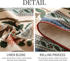 ISAENNE Designer Vintage Elegant Linen Table Runner 87 Inches Long,Colorful Flower Pattern Soft Table Runners for Dining Tables,Thanksgiving,Kitchen Tables,Christmas,12"*87"-Naples C