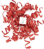 6" Metallic Red Christmas Curly Ribbon Bows for Gift Wrapping Self Adhesive Gift Bows for Holiday Decor, Baskets, Birthday, Wedding, Presents, Party Favors Decorations 6-Count