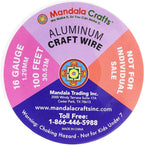 Mandala Crafts 16 Gauge Anodized Aluminum Craft Wire for Jewelry Making - 400 FT Colored Flexible Rainbow Wire - Bendable for Bonsai Armature Crafting Sculpting