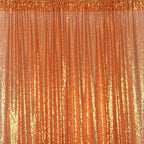 Poise3EHome 6FT x 8FT Orange Sequin Photography Backdrop Curtain for Halloween Party Decoration