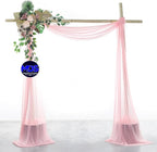 MDS Halloween Chiffon Draping Fabric - 1 Panel, 30" Wide x 50ft Long - Sheer Spooky Arbor & Canopy Drapery for Haunted House Backdrops, Party Ceilings, DIY Costumes & Themed Events - Blush Pink