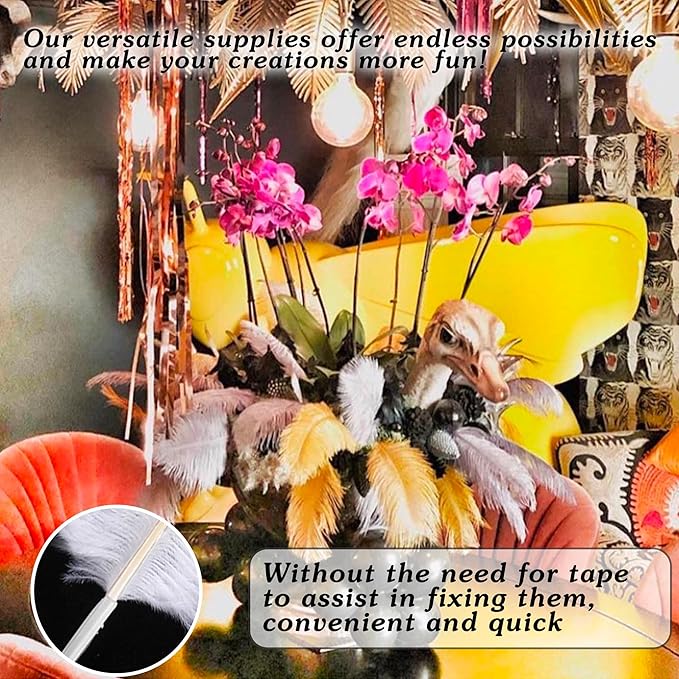 SOGUGOM Grey Craft Ostrich Feathers - 30PCS 8-10 inch Ostrich Feathers Kit for Centerpieces, Kindergarten Crafts, Dream Catchers and DIY Projects(Grey)