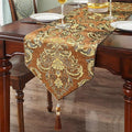 Vintage Table Runner 13x98 Premium Chenille for Thanksgiving Party Fireplace Decorations - Caramel