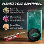 MONÉGASQUE Mint Green Edible Glitter for Drinks 10g – Edible Glitter for Cakes & Cocktails – Green Food Coloring Spray for Cake Decorations – Halloween Cocktail Drink Shimmer Powder – Cake Sprinkles