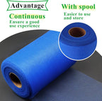 Royal Blue Tulle Fabric Rolls 6 Inch by 100 Yards (300 feet) Fabric Spool Tulle Ribbon for DIY Royal Blue Tutu Bow Baby Shower Birthday Party Wedding Decorations Christmas Craft Supplies