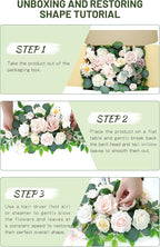 Faux Flower Swag Set of 2 for Wedding Welcome Signs Floral Swag Wedding Reception Ceremony Signs Decor (Pink)