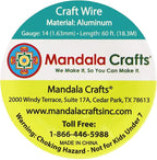 Mandala Crafts 14 Gauge Anodized Aluminum Craft Wire for Jewelry Making - 60 FT Colored Flexible Brown Wire - Bendable for Bonsai Armature Crafting Sculpting