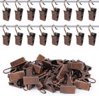 JANYUN 120 Pack Clip Hook Set Stainless Curtain Clips for Curtain Photos Home Decoration Art Craft Dispaly Hang Clip (Copper)