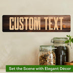 Custom Sign, Custom Street Sign, 11 Font Colors, 13 Font Styles, 4 Hole Options, 22 Sizes, 3x12 Inches, Rust Free DiBound, Fade Resistant, Made in USA by My Sign Center (Vintage Wood)