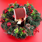 Faux Red Pearl Beads Garland - 6mm Christmas Tree Beads 22 Yards Red Pearl Strands Spool Pearl String Bead Roll for Wedding Party Christmas Tree Decoration