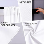 Joydeco White Backdrop Curtains for Parties, Photography Backdrop Drapes for Wedding Decorations Birthday, Wrinkle Free Polyester 5ft x 8ft Fabric Drape 2 Panels with Rod Pockets