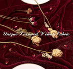 Velvet Table Runner 20 x 120 Inches 10ft Luxurious Thick Soft Velvet Christmas Thanksgiving Wedding Reception Table Runner for Party Reception Decorations(Burgundy, 6 Pack)