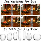 50pcs Pearls String Beads of Pearls, 10+5mm Clear Phantom Artificial Pearl String for Floating Candles Centerpieces, Vase Filler, Wedding Centerpiece Christmas Party Decor