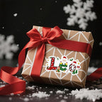 Custom Christmas Gift Tags Self Adhesive Christmas Cartoon Theme Name Tags Stickers for Gifts Presents Wrapping Paper Xmas Gifts Decorations for Family Son Daughter