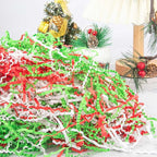 Caleihd Crinkle Cut Paper Grass Cushion Paper Streamer for Christmas Wedding Birthday Bridesmaid Engagement Craft Gift Boxes Bags Filler Decoration 4.5oz Red&Green&White