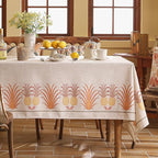 patdrea Designer Small Square Tablecloth,Pineapple Pattern Linen Tropical Style Tablecloths,Fall Table Cover Cloth Decor for Kitchen Dining Christmas,Tea Party,Thanksgiving,55"x55"-Pineapple B