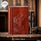 SETTINI® Lined Journal - Cat Journal for Writing Gift Set - Hardcover Vegan Leather, Includes Luxury Pen in a Unique Pen Holder, 192 Pages, 6 x 8.5 inches, Birthday Gift