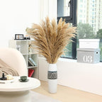 9 Stems Pampas Grass Decor Tall 48''/4 FT, Long Fluffy Dried Pompas Grass, Large Pampas Grass for Floor Vase, Rustic Wedding, Baby Shower, Party, Farmhouse, Boho Home Decor