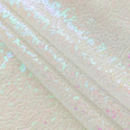 Sugargirl White Iridescent Sequin Backdrop Curtain 4 Panels 2FTx8FT Glitter White Iridescent Background Drapes Sparkle Photography Backdrop for Party Wedding Birthday Wall Decoration