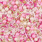 Valentine Pink sprinkles for Cake Decorating Edible Sprinkles for Cookies Ice Cream Cupcake Topper 7 ounce Metallic Sprinkle Mix Perfect for Wedding New Year’S Eve Party