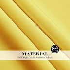 Round Tablecloth 132 Inch 6 Pack Yellow Tablecloths Washable Decorative Linen Polyester Table Clothes Cover for Dining Table Banquets Buffet Parties and Wedding