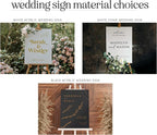 Personalized Wedding Welcome Sign, Customized Black Acrylic Sign for Wedding, 3 Optional Sizes, 29 Design Colors - Wedding Plaque for Welcome Sign, Customizable Wedding Décor