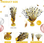 6 Pack Star Table Centerpieces for Party, Birthday Table Decorations for Kids Adults, Party Centerpieces for Tables for Wedding Baby Shower Graduation Holiday Event (Black Gold)