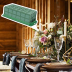 YOMUME Floral Foam Cage 2 Pieces, Flower Cage Holder with Foam for Fresh Flower Arrangement and Artificial Flowers, Dry and Wet Floral Foam Blocks for Table Wedding Decor