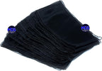 MDS Pack of 10 PCS Organza Chair Sashes Wider Dining Chair Bows Ribbon Tie Back for Wedding Party Birthday Bridal Shower Reception Event Banquet Home Chair Cover Decoration - Black
