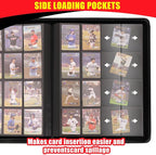 Premium 16-Card Binder 1000+ Card PU Cover Trading Card Album Compatible with MTG TCG Game Cards and Sports Cards Side Loading and Zipper Allow for Easy Collection