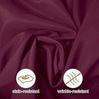 Ascoza 2pack 108 Inch Burgundy Round Tablecloth in Washable Polyester Fabric for Wedding/Banquet/Restaurant/Parties