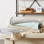 DII Woven Basic Tabletop Collection, Chevron Table Runner, 15x108, Aqua