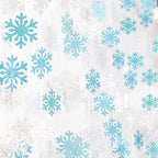 Snowflake-Snow Teal-Silver Christmas Party-Decoration Garland - 52ft Turquoise Winter Wonderland Frozen Ornaments Hanging Paper Streamers,New Years Birthday Baby Shower Wedding Ceiling Decor Hugfond