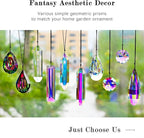 HDCRYSTALGIFTS 2pcs 120mm/5'' Large Crystal Prisms Suncatcher for Window Hanging, AB Crystals Sun Catcher Indoor Window, Rainbow Maker Crystal Stick Prisms for Balcony,Kitchen,Garden Decoration