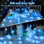 100LED Blue Connectable String Lights Indoor Outdoor for Bedroom, 43ft Christmas Lights with Remote & Timer, Plug in 8 Modes Waterproof Globe Fairy Light for Christmas Decor Room Classroom Wedding