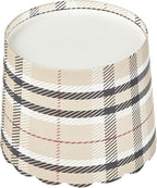 Panificio 6 Ounce Cupcake Wrappers, 200 Scalloped Baking Cups - Oven-Ready, Greaseproof, Plaid Paper Cupcake Liners, Disposable, For Birthdays, Baby Showers, Or Weddings - Restaurantware
