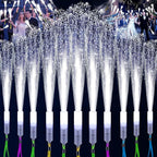 76 PCS White Fiber Optic Sticks, LED Fiber Wands, Fiber Optic Wand with 3 Light Modes, Glow in the Dark Party Supplies, Wedding Party Supplies, for Wedding, New Year, Birthday, Carnival