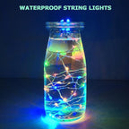 NeoJoy Rechargeable Wine Bottle Lights, LED Cork Lights USB Fairy String Lights for Parties Decoration, Colorful Set of 6
