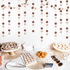Boho Brown Champagne-Gold Party-Decorations Streamers-Garland - 52ft Fall Rustic Birthday Hanging Paper Banner,Autumn Baby Bridal Showe Neutral Wedding Bachelorette Decor Hugfond