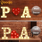 Pooqla LED Marquee Letter Lights Sign, Light Up Alphabet Letter for Home Party Wedding Decoration G