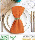 Urban Villa Cloth Napkins Halloween Dinner Napkins Solid Orange Color 20''x20'' (Set of 12) 100% Cotton Slub Absorbent Napkins Soft Durable Reusable Washable Ideal for Events Parties Everyday use