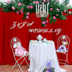 MEETSKY Red Backdrop Curtains for Party Valentine's Day Arch Stage Wedding Ceremony Red Curtains Fabric Photography Backdrop Drapes for BBirthday Party Baby Shower Christmas, 5ft x 10ft, 2 Panels