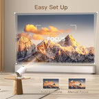 WEMI Smart Minin Projector with Wifi and Bluetooth for Indoor and Outdoor Activities (OptiBarrel 500)