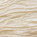 YOUR CHAIR COVERS - 60 x 102 inch Rectangular Crinkle Taffeta Tablecloth - Champagne, Rectangle Table Linens for 6 ft Rectangular Tables, Wedding Crushed Table Cloth