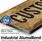 Custom Sign, Custom Street Sign, 11 Font Colors, 13 Font Styles, 4 Hole Options, 22 Sizes, 6x18 Inches, Rust Free DiBound, Fade Resistant, Made in USA by My Sign Center (Stone)
