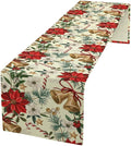 Christmas Table Runner, Seasonal Winter Xmas Holiday Kitchen Dining Table Decoration for Home Party Decor 13x120 Inch